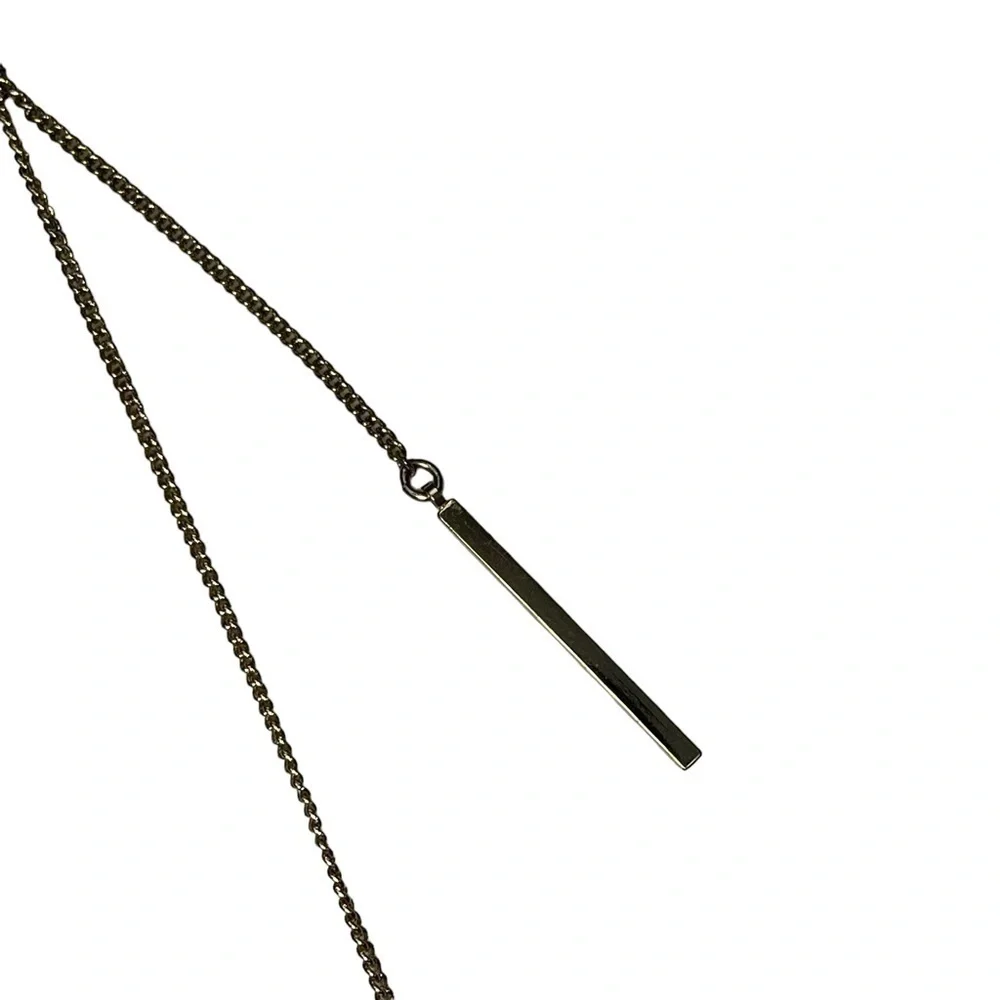 J Crew Green Polished Stone Gold Necklace